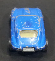 1970s Corgi Juniors Whizzwheels Jaguar E-Type 2+2 Blue Die Cast Toy Car Vehicle with Opening Hood - Treasure Valley Antiques & Collectibles