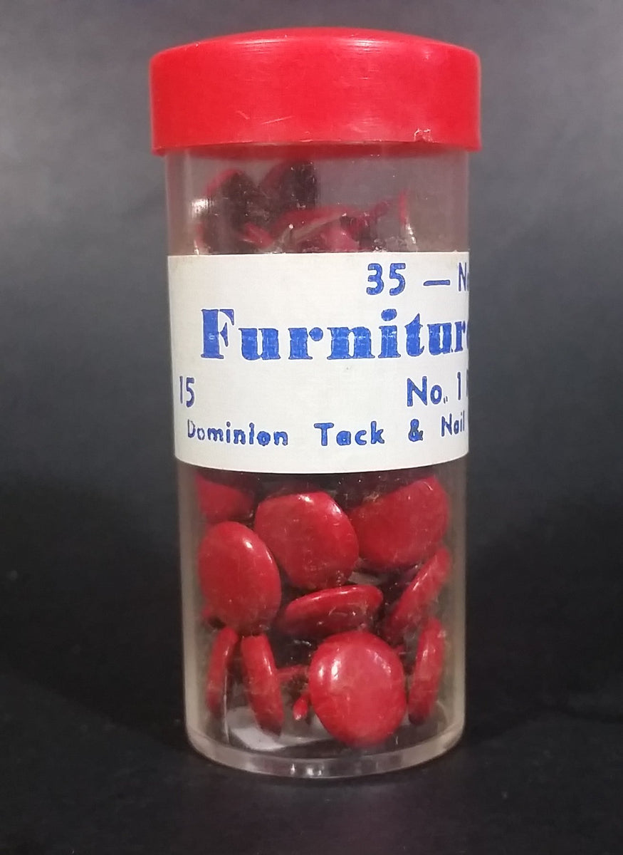Vintage Red Furniture Nails from Dominion Tack and Nail Co. Ltd