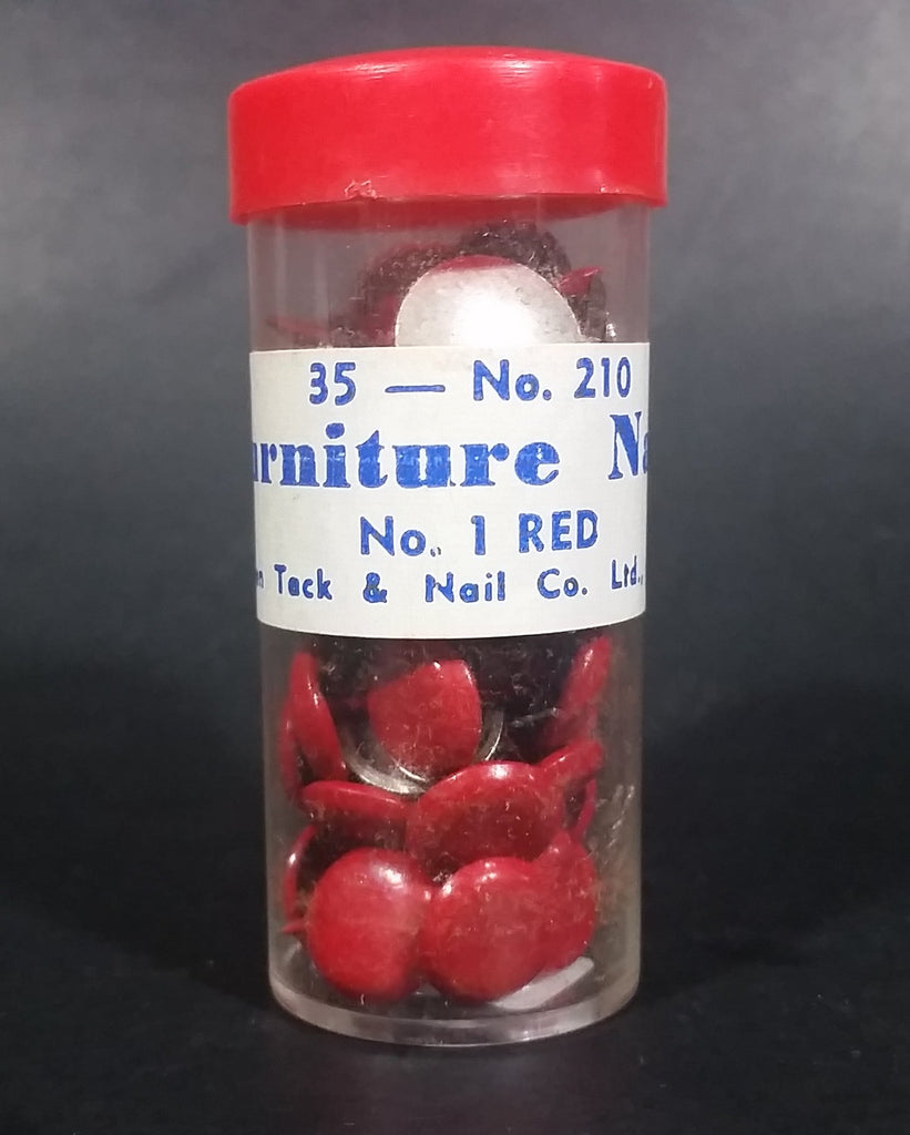 Vintage Red Furniture Nails from Dominion Tack and Nail Co. Ltd