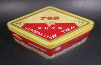 Vintage Clove Brand Jasmine Tea Tin China National Tea & Native Produce Import & Export Corp. Fukien Tea Branch - Treasure Valley Antiques & Collectibles