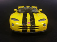 2005 Kinsmart Dodge Viper GTS-R Yellow w/ Black Stripes 5039 Die Cast Toy Pullback Car Vehicle - Treasure Valley Antiques & Collectibles