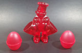 Vintage Red Plastic Chef Salt and Pepper Shaker Holder with Shaker in His Pockets - Treasure Valley Antiques & Collectibles