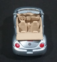 Maisto VW Volkswagen New Beetle Convertible Silver Grey Die Cast Toy Car Vehicle - Treasure Valley Antiques & Collectibles