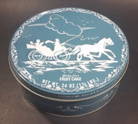 Vintage Shirley Jean Fruit Cake Embossed Cameo Style Decorative Blue and White Sweets Tin - Treasure Valley Antiques & Collectibles