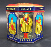 Vintage Haeberlein Metzger Nunnberg 5 Fine "Elisen" Spiced Cakes Empty Sweets Tin - Made in Germany - Treasure Valley Antiques & Collectibles