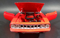 2005 Johnny Lightning 1971 Plymouth Barracuda 340 Four-Barrel Orange 1/18 Scale Die Cast Toy Model Muscle Car Vehicle - Treasure Valley Antiques & Collectibles