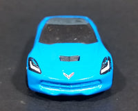 2014 Hot Wheels Workshop Garage '14 Corvette Stingray Sky Blue Die Cast Toy Car Vehicle - Treasure Valley Antiques & Collectibles