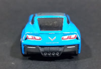 2014 Hot Wheels Workshop Garage '14 Corvette Stingray Sky Blue Die Cast Toy Car Vehicle - Treasure Valley Antiques & Collectibles