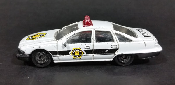 Vintage Welly Chevrolet Caprice White Police Patrol Cruiser Die Cast Toy Car Law Enforcement Cop Vehicle - Treasure Valley Antiques & Collectibles