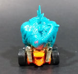 1998 Hot Wheels Speed-A-Saurus Stegosaurus Dinosaur Blue Turquoise Die Cast Toy Car Vehicle - Treasure Valley Antiques & Collectibles