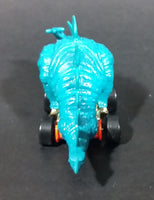 1998 Hot Wheels Speed-A-Saurus Stegosaurus Dinosaur Blue Turquoise Die Cast Toy Car Vehicle - Treasure Valley Antiques & Collectibles