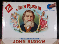 Vintage John Ruskin Best And Biggest I. Lewis Cigar Mfg. Co 6 cent 6¢ 50 Cigars Box - Factory C-248 Alabama - Treasure Valley Antiques & Collectibles