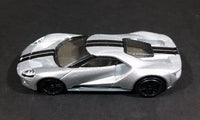 2017 Hot Wheels Nightburnerz 2017 Ford GT Silver Grey w/ Black Stripes Die Cast Toy Car Vehicle - Treasure Valley Antiques & Collectibles