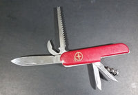 Vintage Rostfrei Switzerland Swiss Army Red 6 Multi Tool Folding Pocket Knife - Treasure Valley Antiques & Collectibles