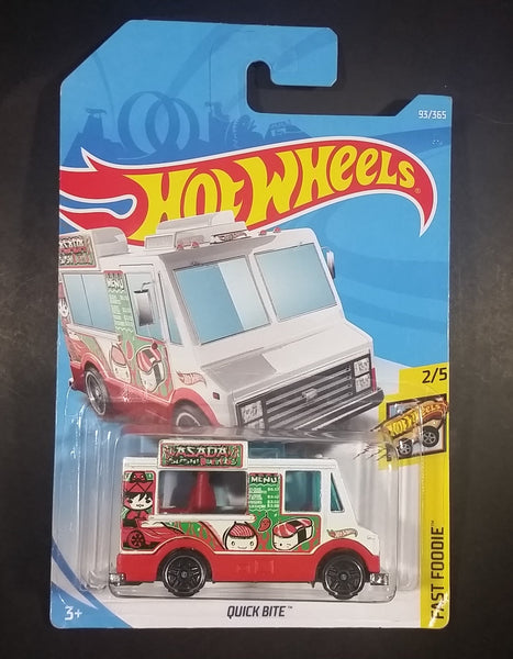 2018 Hot Wheels Fast Foodie Quick Bite Asada Food Truck Die Cast Toy Car Vehicle 93/365 - New Sealed - Treasure Valley Antiques & Collectibles