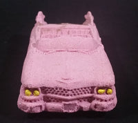 1950's Dream Machines Cadillac Eldorado Convertible Pink Car Sand Sculpture - Made in Canada - Treasure Valley Antiques & Collectibles