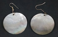 Vintage Mother of Pearl Round Disc Earrings - Treasure Valley Antiques & Collectibles