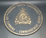 Vintage Canadian Forces Canadiennes Air Command Commandement Aérien Round Chalkware Military Plaque - Treasure Valley Antiques & Collectibles