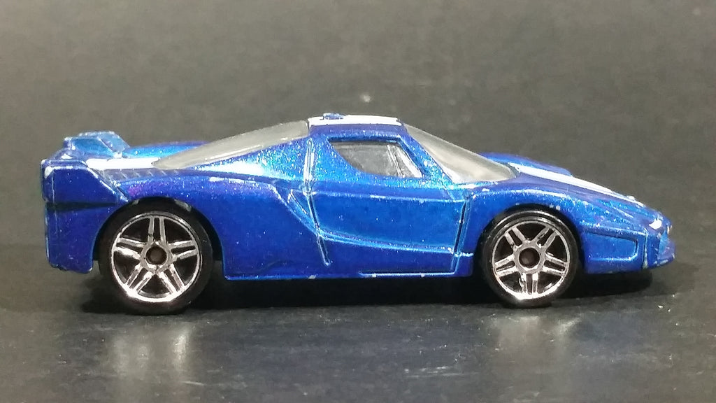 2013 Hot Wheels Ferrari Fxx Blue With White Stripe Die Cast Toy Dream 