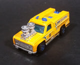2010 Hot Wheels City Works HW Electric Truck Rescue Ranger Dark Yellow Die Cast Toy Car Vehicle w/ Blown Motor