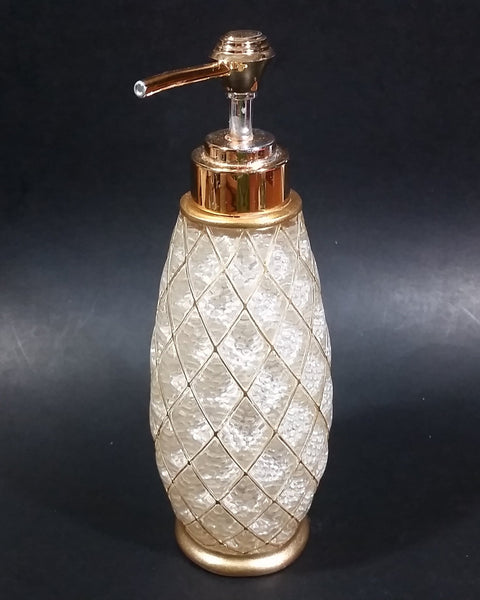 Donna Vista Lotion Dispenser - Faux Crystal Resin With Gold Look Highlights - Bathroom Decor - Treasure Valley Antiques & Collectibles