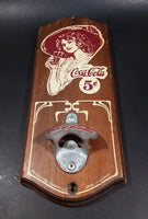 Vintage Coca-Cola Coke 5 ¢ Metal & Wooden Wall Mount Pop Bottle Opener - North Columbia Trading Company Enderby, B.C. - Treasure Valley Antiques & Collectibles