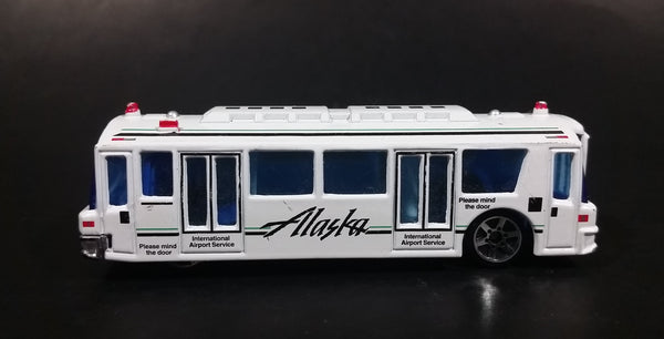 Realtoy Alaska International Airport Service Bus White Die Cast Toy Car Vehicle - Treasure Valley Antiques & Collectibles