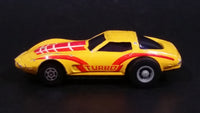 Rare Vintage Yatming Chevrolet Corvette Turbo Yellow Die Cast Toy Pullback Friction Car Vehicle - Treasure Valley Antiques & Collectibles