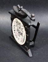 Vintage "Home Sweet Home" 2D Coffee Grinder Shaped Cast Iron Napkin Holder - Treasure Valley Antiques & Collectibles