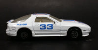 1988 Maisto Mazda RX-7 Turbo #33 White w/ Blue & Red Stripes Die Cast Toy Car Vehicle - Treasure Valley Antiques & Collectibles