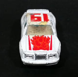 1980s Yatming Ford Thunderbird White 19 Red Flames No. 1033 Die Cast Toy Car Vehicle - Made in Thailand - Treasure Valley Antiques & Collectibles