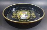 Vintage Olympia Beer "It's The Water" Round Dark Blue Waterfall Tumwater Beverage Good Luck Serving Tray - Treasure Valley Antiques & Collectibles