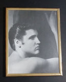 Vintage Elvis Presley Shirtless Side Profile Black & White Golden Tone Framed 8" x 10" Photo - Treasure Valley Antiques & Collectibles