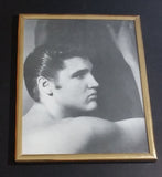 Vintage Elvis Presley Shirtless Side Profile Black & White Golden Tone Framed 8" x 10" Photo - Treasure Valley Antiques & Collectibles