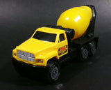 1990 Tonka CC-2571 Cement Mixer Truck Yellow Plastic Toy Car Construction Equipment Machinery Vehicle