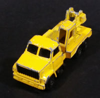 Vintage 1980s Majorette Movers Crane Truck Yellow #283 1/100 Die Cast Metal Toy Construction Equipment Vehicle - Treasure Valley Antiques & Collectibles