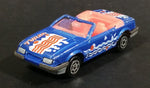 Vintage Majorette 1986 Ford Mustang Convertible Turbo Blue No. 227 Die Cast Toy Car Vehicle with Opening Hood 1/59 Scale Made in France - Treasure Valley Antiques & Collectibles