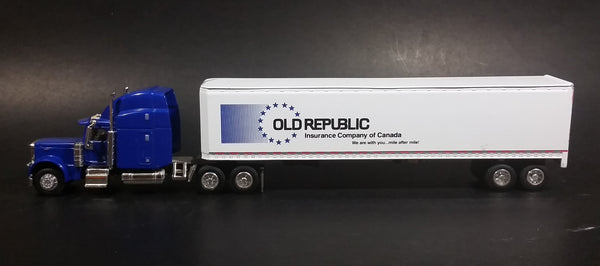 Liberty Classics Old Republic Insurance Company of Canada Peterbilt Semi Tractor Trailer Blue White Die Cast & Steel Coin Bank - Treasure Valley Antiques & Collectibles