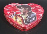 2002 Russell Stover Pink and Red Heart Shaped Elvis Presley Assorted Chocolates Tin Container - Treasure Valley Antiques & Collectibles