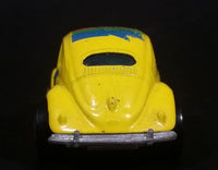 1991 Hot Wheels Park 'n Plates 1953-57 Volkswagen VW Bug Yellow Die Cast Toy Car Vehicle