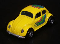 1991 Hot Wheels Park 'n Plates 1953-57 Volkswagen VW Bug Yellow Die Cast Toy Car Vehicle - Treasure Valley Antiques & Collectibles