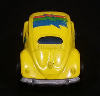 1991 Hot Wheels Park 'n Plates 1953-57 Volkswagen VW Bug Yellow Die Cast Toy Car Vehicle