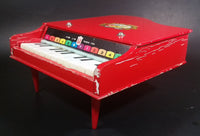 Vintage 1960s Beilei Red Wooden Baby Grand Piano Made in Shanghai, China - Treasure Valley Antiques & Collectibles