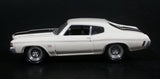 2003 Johnny Lightning 1971 Chevy Chevelle SS White w/ Black Stripes Die Cast Toy Car Vehicle w/ Opening Hood - Treasure Valley Antiques & Collectibles