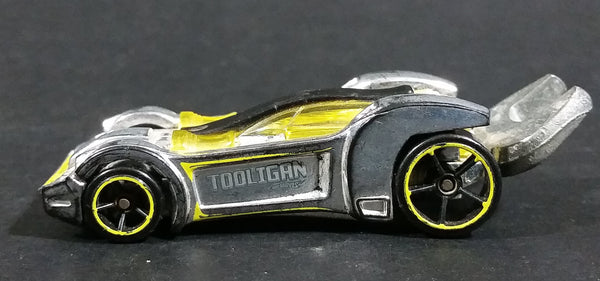 2010 Hot Wheels Tooligan Chrome Yellow Black Die Cast Toy Tool Wrench Car Vehicle - Treasure Valley Antiques & Collectibles