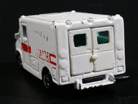 1989 Hot Wheels Workhorses American Ambulance White Die Cast Toy Car Emergency Paramedics Rescue Vehicle - Opening Rear Doors - Treasure Valley Antiques & Collectibles