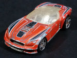 2007 Hot Wheels HW's Design Pony-Up Orange w/ Grey & Black Stripes Die Cast Toy Race Car Vehicle - Treasure Valley Antiques & Collectibles