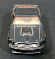 2008 Hot Wheels Heat Fleet '69 Mustang Flat Black w/ Flames Die Cast Toy Muscle Car Vehicle - Treasure Valley Antiques & Collectibles