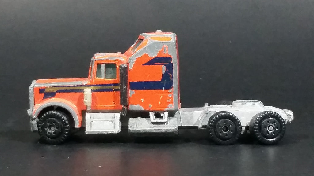 Vintage 1980s Yatming Kenworth Semi Tractor Truck Orange Die Cast Toy ...