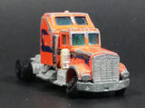 Vintage 1980s Yatming Kenworth Semi Tractor Truck Orange Die Cast Toy Car Vehicle - Treasure Valley Antiques & Collectibles